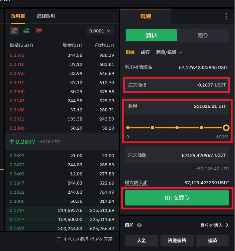 BybitのBIT（bitodaoトークン）の【買い方・購入方法】