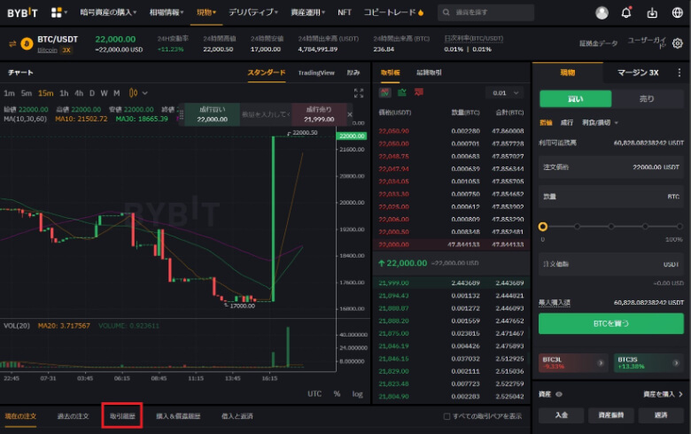 Bybit（バイビット）のtestnet用デモ口座でデモトレードする【やり方・使い方】